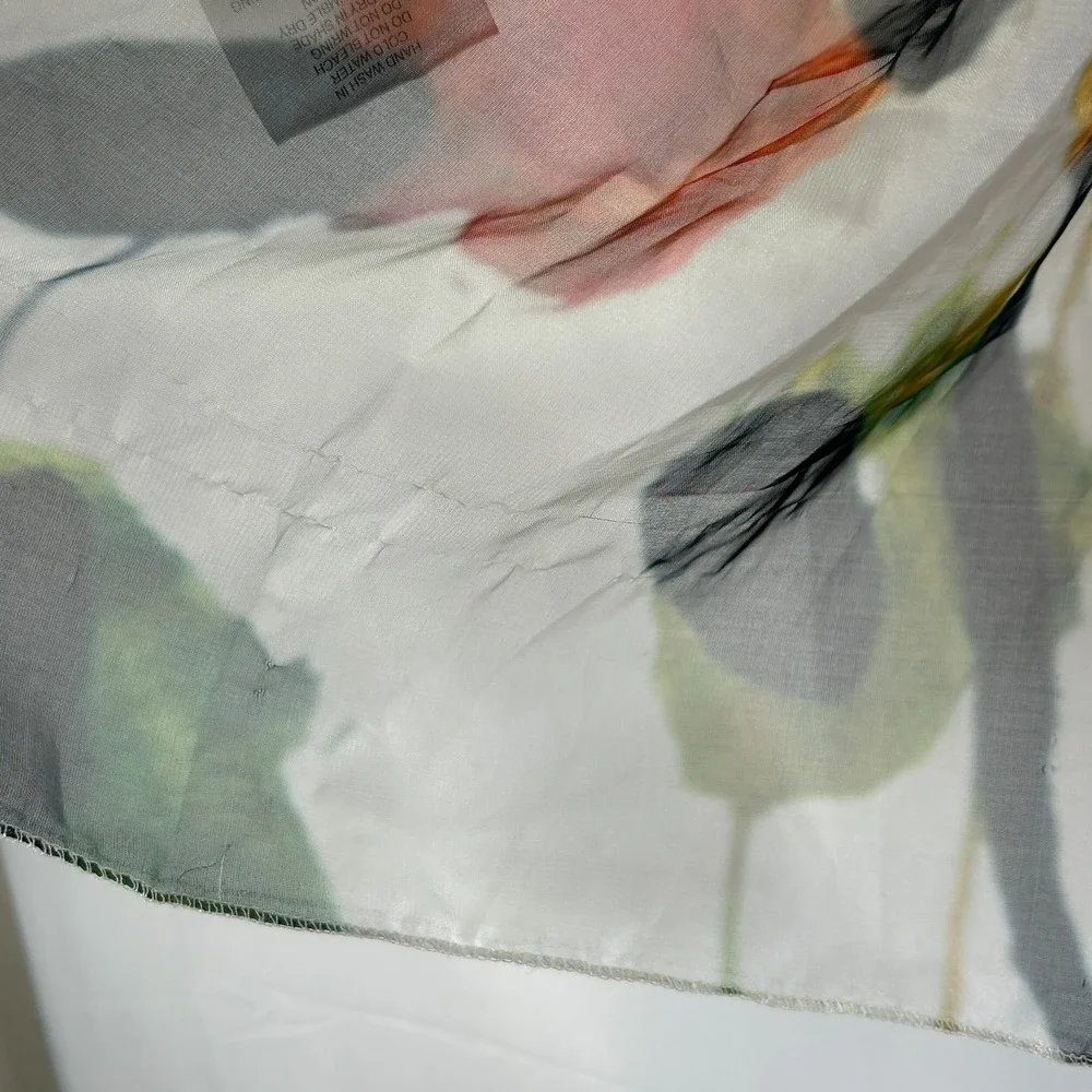Chihuly Scarf Garden Glass Silk Wrap‎ Limited Edition Floral Art To Wear Design